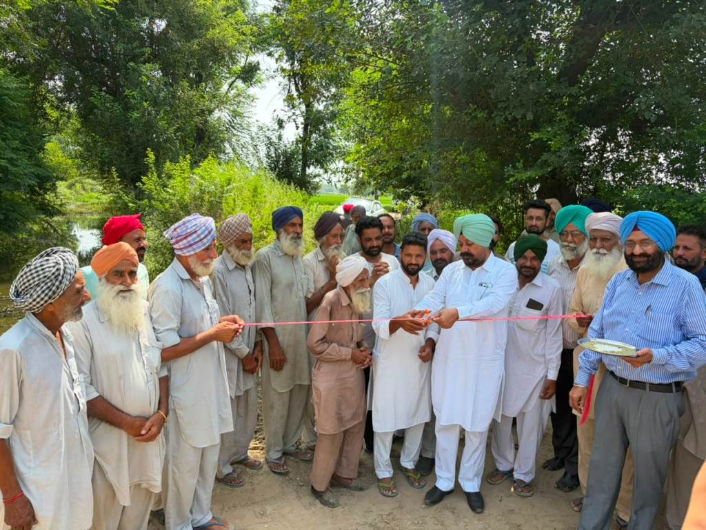 Chairman Dalvir Singh Dhillon Initiates Construction of 50 Lakh Bridge over Dhanoula Drain at Village Baliyan